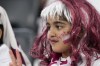 A fan poses before the World Cup group A soccer match between the Netherlands and Qatar, at the Al Bayt Stadium in Al Khor , Qatar, Tuesday, Nov. 29, 2022. (AP Photo/Darko Bandic)