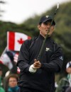 FILE - International Presidents Cup team player Mike Weir, from Canada, follows his tee shot on the par 3 second hole of his singles match against United States team player Justin Leonard at the Presidents Cup at Harding Park Golf Course, Sunday, Oct. 11, 2009, in San Francisco. Weir has been selected as the International team captain for the 2024 Presidents Cup at Royal Montreal.(AP Photo/Marcio Jose Sanchez, File)