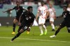Canada's Alphonso Davies celebrates after scoring his side's opening goal during the World Cup group F soccer match between Croatia and Canada, at the Khalifa International Stadium in Doha, Qatar, Sunday, Nov. 27, 2022. Alphonso Davies and Shelina Zadorsky have been named Canada Soccer’s players of the month for November. THE CANADIAN PRESS/AP, Thanassis Stavrakis
