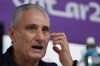 Brazil's head coach Tite speaks during a press conference on the eve of the group G of World Cup soccer match between Brazil and Cameroon in Doha, Qatar, Thursday, Dec. 1, 2022. (AP Photo/Andre Penner)