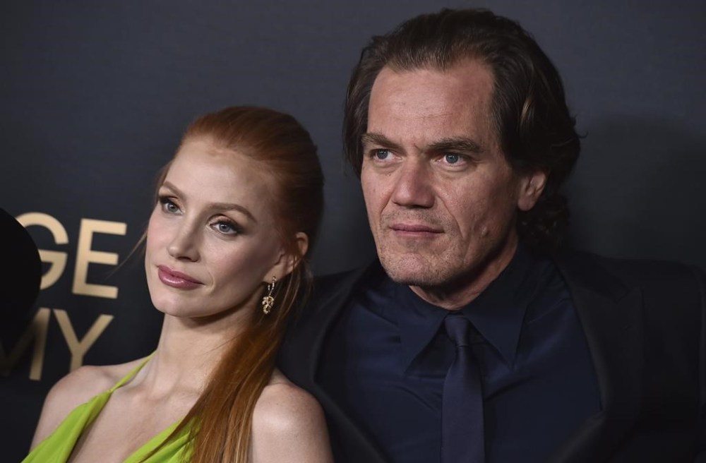 FILE - Jessica Chastain, left, and Michael Shannon appear at the Los Angeles premiere of