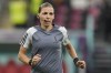 Referee Stephanie Frappart warms up prior to the World Cup group E soccer match between Costa Rica and Germany at the Al Bayt Stadium in Al Khor, Qatar, Thursday, Dec.1, 2022. (AP Photo/Moises Castillo)