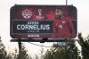 Canadian defender Derek Cornelius is portrayed on a billboard in his hometown of Ajax, Ont., in a Nov. 20, 2022, handout photo. Thanks to Canada Soccer, all 26 players on the World Cup roster got such billboards in their hometowns. THE CANADIAN PRESS/HO-Canada Soccer, *MANDATORY CREDIT*