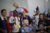 Soccer fans pose with pictures of France's Kylian Mbappe and France's goalkeeper Hugo Lloris ahead of the World Cup round of 16 soccer match between France and Poland, at the Al Thumama Stadium in Doha, Qatar, Sunday, Dec. 4, 2022. (AP Photo/Christophe Ena)