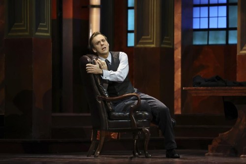This image released by the Metropolitan Opera shows Benjamin Bernheim as the Duke in Verdi's 