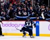 Winnipeg Jets’ Josh Morrissey (44) celebrates his goal against the Colorado Avalanche with teammates during second period NHL action in Winnipeg on Tuesday, November 29, 2022. THE CANADIAN PRESS/Fred Greenslade