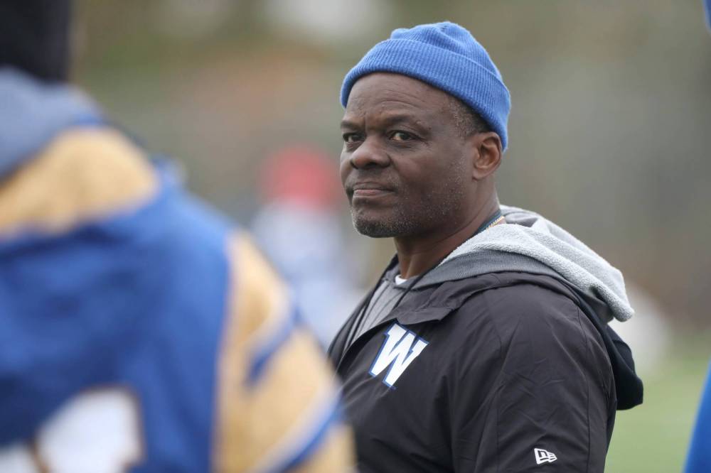 RUTH BONNEVILLE / WINNIPEG FREE PRESS FILES
“All we know is we’re playing the B.C. Lions and this is what they bring to the table. We have to go out there and we have to play well if we expect to win,” said Winnipeg Blue Bombers defensive coordinator coach Richie Hall.