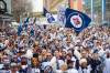MIKAELA MACKENZIE / WINNIPEG FREE PRESS FILES
                                Everybody wear white tonight: when playoff season comes, so does the Winnipeg Whiteout, which debuted in 1987 as a response to Calgary’s ‘C of Red’.