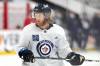 RUTH BONNEVILLE / WINNIPEG FREE PRESS Sports - Jets Practice Winnipeg Jets’ Pierre-Luc Dubois #80 on ice during practice with teammates at Canada Life Centre Tuesday. April 26th, 2022