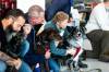 MIKAELA MACKENZIE / WINNIPEG FREE PRESS
                                Veterans and their dogs at the Royal Aviation Museum of Western Canada in Winnipeg on Wednesday.