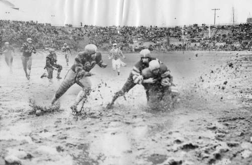 WINNIPEG FREE PRESS FILES
                                Sunday will mark the first time since the 1950 &ldquo;Mud Bowl&rdquo; that the Bombers and Argonauts will meet in a battle for the CFL&rsquo;s Holy Grail.