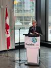 Dan Vandal, minister for PrairiesCan, announces more than $22.7 million in federal funding to 16 projects across the province. (Winnipeg Free Press)