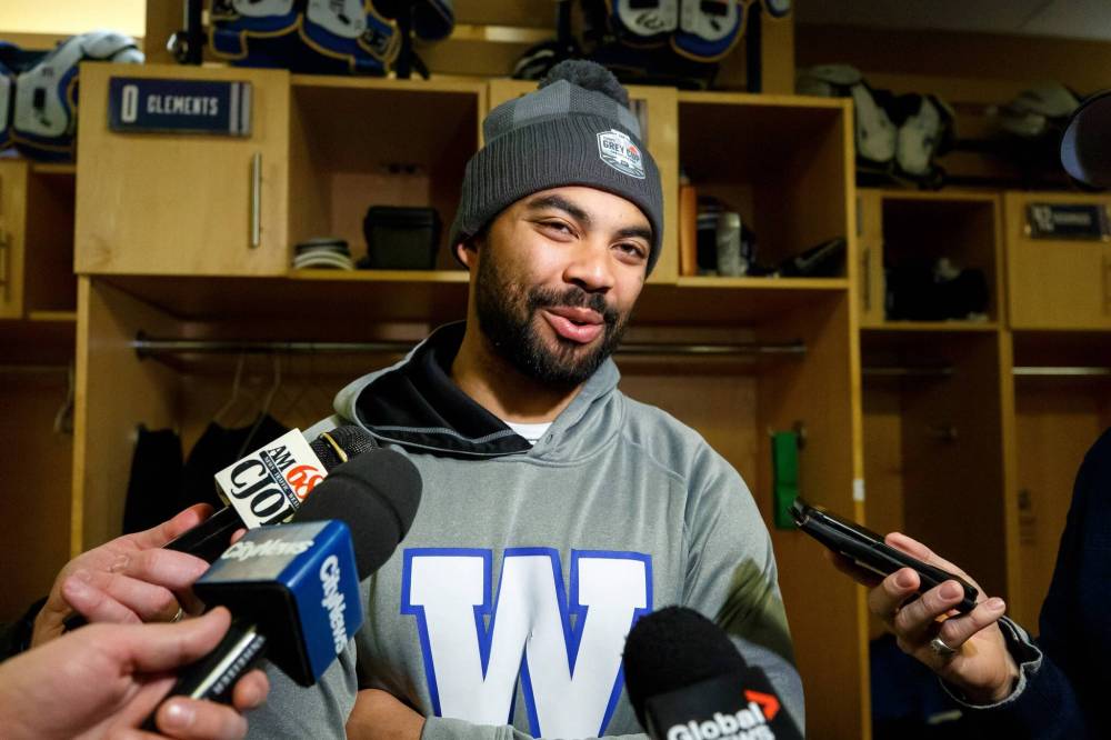 MIKE DEAL / WINNIPEG FREE PRESS
Winnipeg Blue Bombers receiver Nic Demski says he still finds it hard to believe the Big Blue didn’t win the Grey Cup.