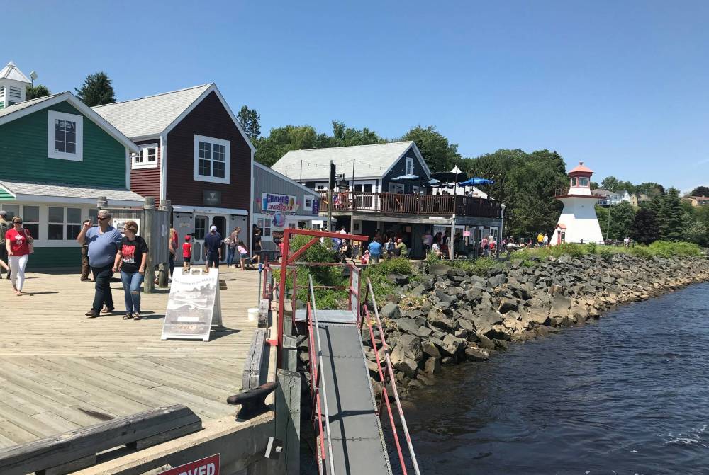 Ron Pradinuk / Winnipeg Free Press
Richie’s Wharf in Miramichi from the deck of the Max Aitken River Boat.