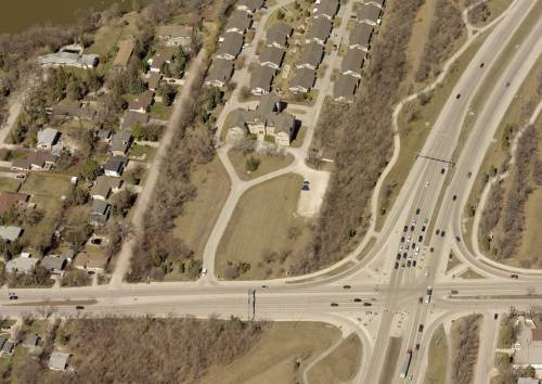 SUPPLIED IMAGE
                                Aerial image shows the proposed site of an eight-storey, 55-plus apartment building, which received civic zoning approval but was rejected by the provincially appointed municipal board.