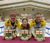 SUPPLIED
                                Aaron Macdonell (left), Mackenzie Arbuckle, and coach Tim Arbuckle were all smiles after winning Manitoba&rsquo;s Canada Games mixed doubles trials at the Heather Curling Club.
