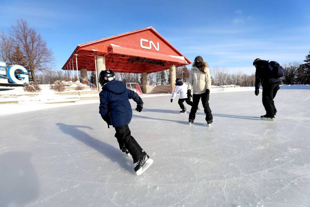 RUTH BONNEVILLE / WINNIPEG FREE PRESS
                                In addition, there are two skating rinks, located at the CN Stage and under the Fork Market canopy.