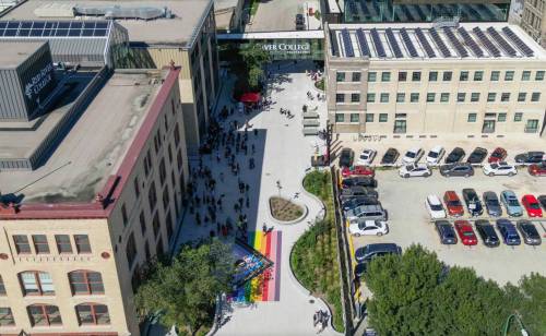 SUPPLIED
                                The latest addition on Elgin Avenue houses 10 new programs, marking the most significant scale-up of the institution&rsquo;s academic offerings in its history, and is surrounded by a new pedestrian corridor.