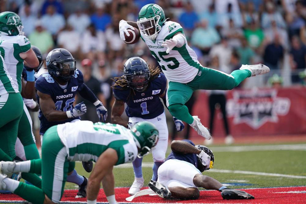 Touchdown Atlantic will once again feature the Saskatchewan Roughriders taking on the Toronto Argonauts in Nova Scotia in 2023, with Halifax hosting the game. (Darren Calabrese / The Canadian Press files)