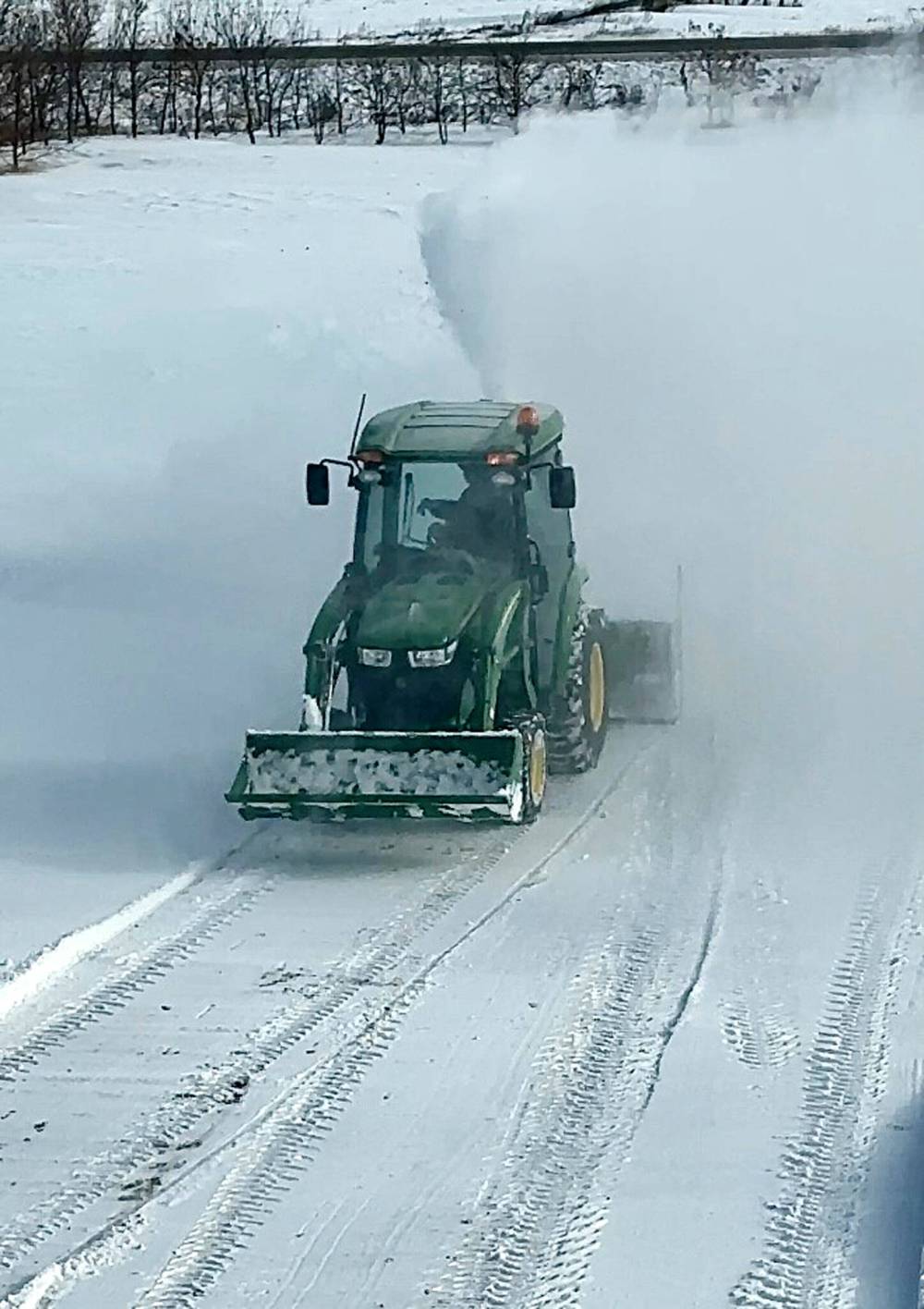 Getting accustomed to clearing in reverse proved an easy transition, and the 74-inch blower affords a much wider swath at every pass.