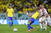 Croatia's Marcelo Brozovic grabs Brazil's Neymar during the World Cup quarterfinal soccer match between Croatia and Brazil, at the Education City Stadium in Al Rayyan, Qatar, Friday, Dec. 9, 2022. (AP Photo/Manu Fernandez)