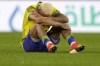 Brazil's Neymar reacts after the penalty shootout at the World Cup quarterfinal soccer match between Croatia and Brazil, at the Education City Stadium in Al Rayyan, Qatar, Friday, Dec. 9, 2022. (AP Photo/Martin Meissner)