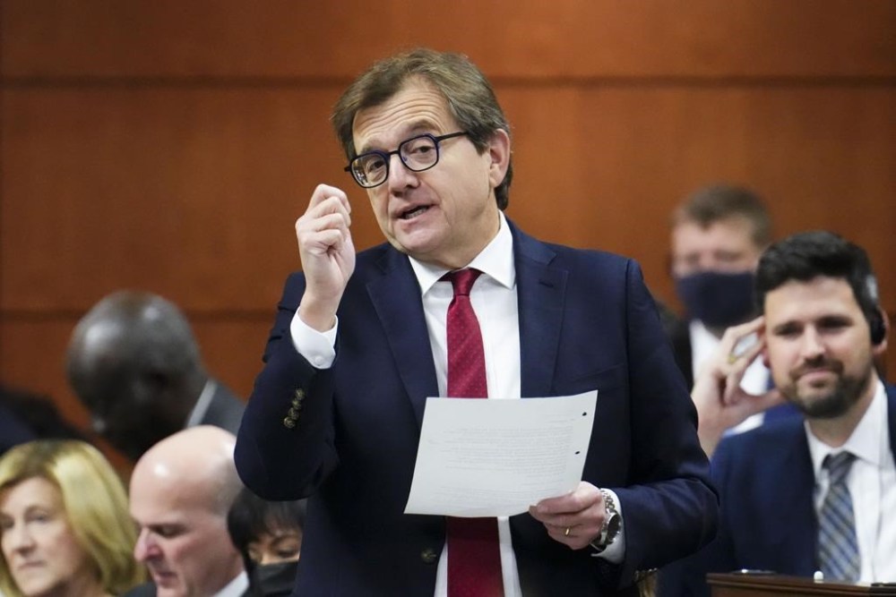 Minister of Natural Resources Jonathan Wilkinson stands during question period in the House of Commons on Parliament Hill in Ottawa, on Monday, Nov. 28, 2022. THE CANADIAN PRESS/Sean Kilpatrick