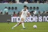 Gio Reyna of the United States kicks the ball during the World Cup round of 16 soccer match between the Netherlands and the United States, at the Khalifa International Stadium in Doha, Qatar, Saturday, Dec. 3, 2022. (AP Photo/Natacha Pisarenko)