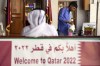FILE - A man serves a drink at a tea house at the Souq Waqif Market in Doha, Qatar, Tuesday, Nov. 29, 2022. (AP Photo/Eugene Hoshiko, File)