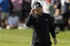FILE - Mito Pereira, of Chile, leaves the green on the 18th hole after his final round of the PGA Championship golf tournament at Southern Hills Country Club, Sunday, May 22, 2022, in Tulsa, Okla. He hit driver into the creek that cost him a chance at his first major. (AP Photo/Matt York, File)