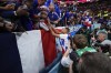 France's Kylian Mbappe greets fans before the World Cup semifinal soccer match between France and Morocco at the Al Bayt Stadium in Al Khor, Qatar, Wednesday, Dec. 14, 2022. (AP Photo/Manu Fernandez)
