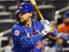 FILE - New York Mets' Michael Conforto takes an at-bat during the first inning of a baseball game against the Miami Marlins, Sept. 30, 2021, in New York. Conforto has agreed to a $36 million, two-year contract with the San Francisco Giants, a deal that includes an opt out after the first season, a person with direct knowledge of the pact said Friday, Dec. 23, 2022. The person spoke to the AP on condition of anonymity because the contract requires a successful physical to be finalized. (AP Photo/Frank Franklin II, File)