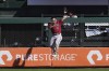 Arizona Diamondbacks center fielder Daulton Varsho (12) catches a fly out hit by San Francisco Giants' Joey Bart during the fourth inning of a baseball game in San Francisco, Sunday, Oct. 2, 2022. The former Arizona Diamondback was sent to Toronto in exchange for outfielder Lourdes Gurriel Jr. and catcher Gabriel Moreno on Friday. THE CANADIAN PRESS/AP-Jeff Chiu