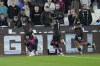 Brentford's Josh Dasilva, left, celebrates after scoring his side's second goal during the English Premier League soccer match between West Ham United and Brentford at the London stadium in London , Friday, Dec. 30, 2022. (AP Photo/Kin Cheung)
