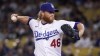 FILE - Los Angeles Dodgers relief pitcher Craig Kimbrel throws to the plate during the ninth inning of a baseball game against the Philadelphia Phillies on Friday, May 13, 2022, in Los Angeles. The Philadelphia Phillies signed reliever Craig Kimbrel to a one-year contract, Wednesday, Jan. 4, 2023, hoping the one-time elite closer can simply become a quality arm out of the bullpen. (AP Photo/Mark J. Terrill, File)