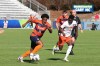 Canadian forward Levonte Johnson (left) is shown in action for Syracuse University in a 2-0 win over Clemson on Nov. 13, 2022, in the ACC Tournament championship game in Cary, N.C. THE CANADIAN PRESS/HO-Syracuse Athletic Communications **MANDATORY CREDIT**