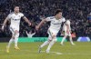 Leeds United's Rodrigo Moreno celebrates scoring their side's second goal of the game during the English Premier League soccer match at Elland Road, Leeds, England, Wednesday Jan. 4, 2023. (Danny Lawson/PA via AP)