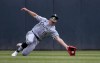 FILE - Chicago White Sox center fielder Adam Engel catches a fly ball hit by Minnesota Twins' Carlos Correa during the first inning of a baseball game July 17, 2022, in Minneapolis. The San Diego Padres signed Engel and right-hander Brent Honeywell to one-year contracts on Friday, Jan. 6, 2023. The 31-year-old Engel played in 119 games last season for the White Sox, making 60 starts. (AP Photo/Craig Lassig)