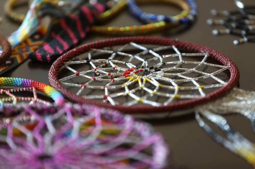 RUTH BONNEVILLE / WINNIPEG FREE PRESS ENT - Women Helping Women Portraits of Sandra Burling with some of the product she is selling for the women. Sandra Burling is the co-founder and sole volunteer of Women Helping Women Beadwork, a grassroots initiative to support incarcerated Indigenous women through the sale of their beadwork. Sandra works with 40 or so jailed or recently released women who send her their beadwork to sell online. The beaders receive 100 per cent of the profits. The group is having its first ever in-person show at the C2 Centre for Craft. Looking for: photos of Sandra with some of the beadwork that will be for sale. Eva Wasney Nov 30th, 2022