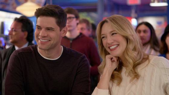 Jeremy Jordan and Yael Groblas in Hanukkah on Rye.