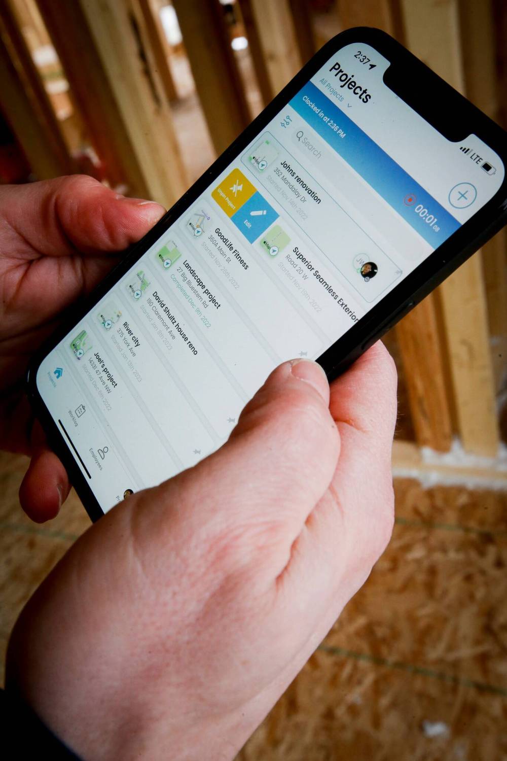 Peters believes his is the first and only app to track time using hands-free geo-locating technology. (John Woods / Winnipeg Free Press)