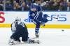 Mitch Marner scores short-handed in the second period to put Toronto up 3-0 on the way to a 4-1 win over Winnipeg. (Nathan Denette / The Canadian Press)