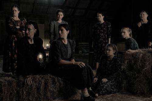 United Artists / Entertainment Pictures
                                From left, Michelle McLeod as Mejal, Sheila McCarthy as Greta, Liv McNeil as Neitje, Jessie Buckley as Mariche, Claire Foy as Salome, Kate Hallett as Autje, Rooney Mara as Ona and Judith Ivey as Agata in Women Talking.