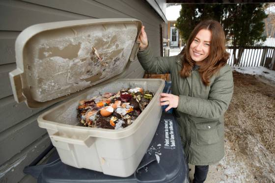 Jeanette Sivilay, the city's co-ordinator of the Winnipeg Food Council, said she is looking forward to the day organic waste is picked up citywide. (Mike Deal / Winnipeg Free Press)