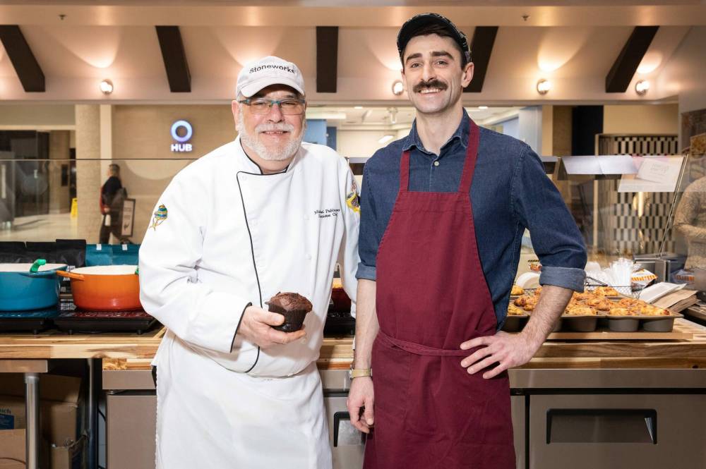 JESSICA LEE / WINNIPEG FREE PRESS
Chef Mike Publicover, owner of Stonework’s Bistro, and his son Zac, who works front of house.