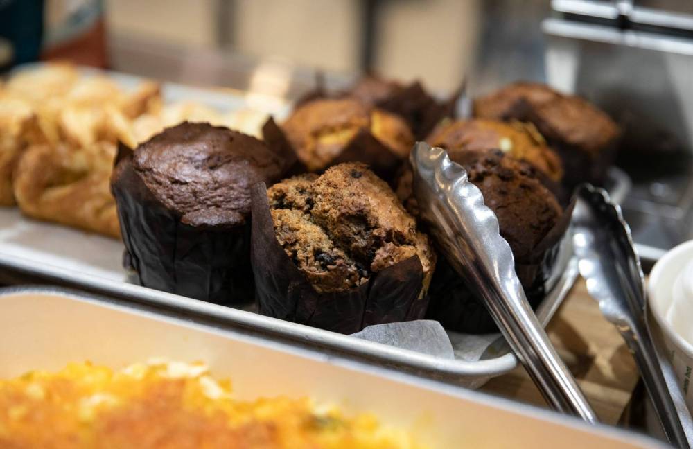 JESSICA LEE / WINNIPEG FREE PRESS
Muffins are on the menu — but don’t go in expecting to see these. Everything changes daily.