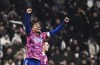 Juventus' Danilo celebrates scoring during the Italian Serie A soccer match between Juventus and Udinese, at the Juventus stadium in Turin, Italy, Saturday Jan. 7, 2023 (Marco Alpozzi/LaPresse via AP)