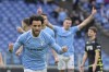 Lazio's Felipe Anderson celebrates after scoring to 1-0 during the Italian soccer Serie A match between SS Lazio and Empoli, at the Olimpic Stadium in Rome, Italy, Sunday Jan. 8, 2023. (Alfredo Falcone/LaPresse via AP)