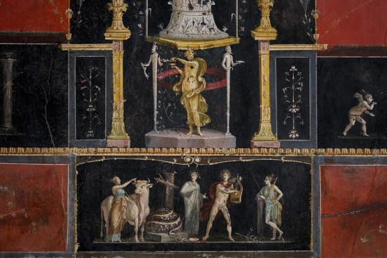 A detail of the frescoes in the House of Vettii, in the Pompeii Archeological Park. (Andrew Medichini / The Associated Press files)