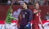Canada's Sabrina D'Angelo (18) reacts to being scored on by Mexico's Kaitlyn Johnson during second half international friendly soccer action at B.C. Place, in Vancouver on Saturday, Feb. 4, 2017. D'Angelo, who spent the last four years with Sweden's Vittsjo GIK, has signed with Arsenal. THE CANADIAN PRESS/Jonathan Hayward